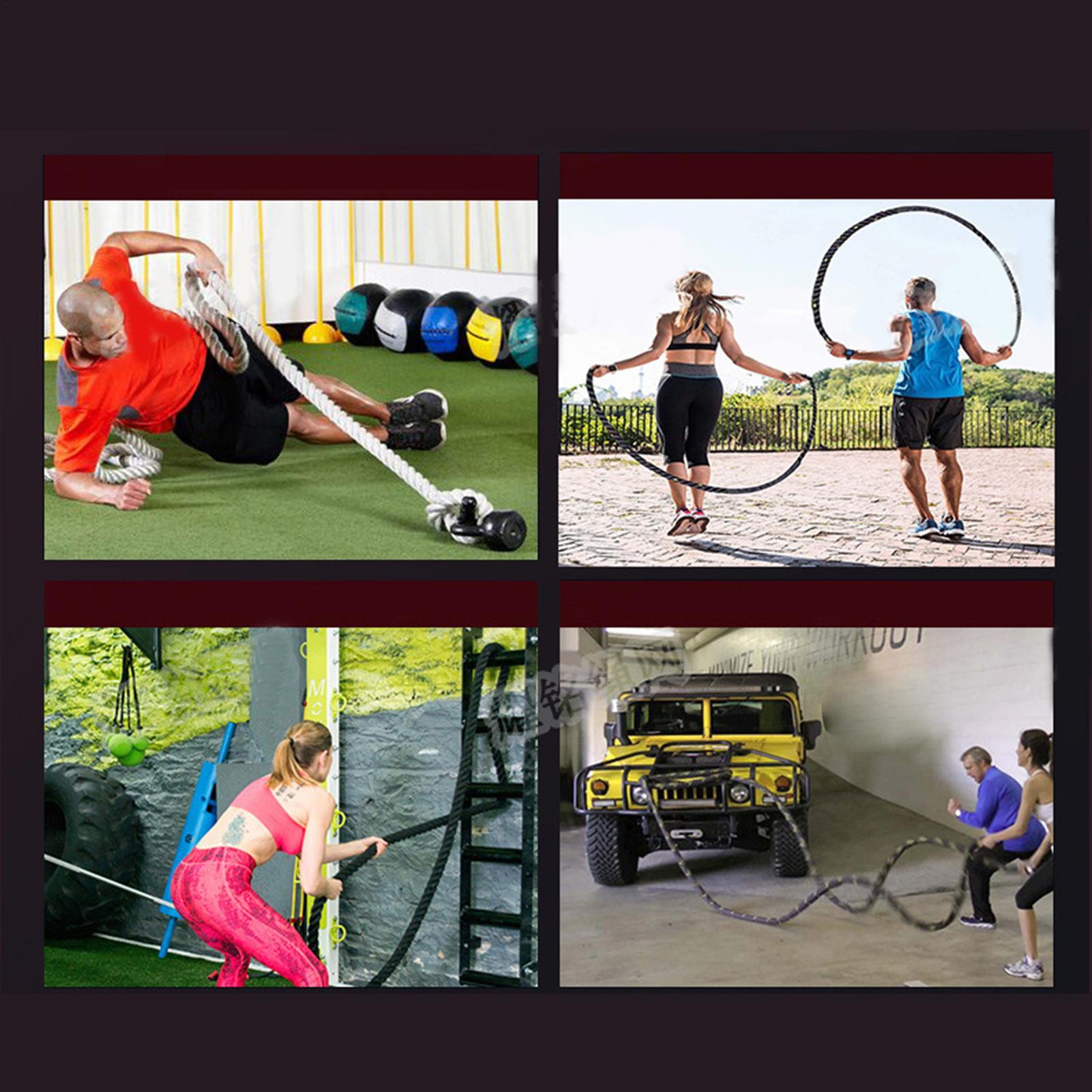 Battle Rope Heavy - Zwaar springtouw Fitness Bokstraining Uitrusting Apparatuur