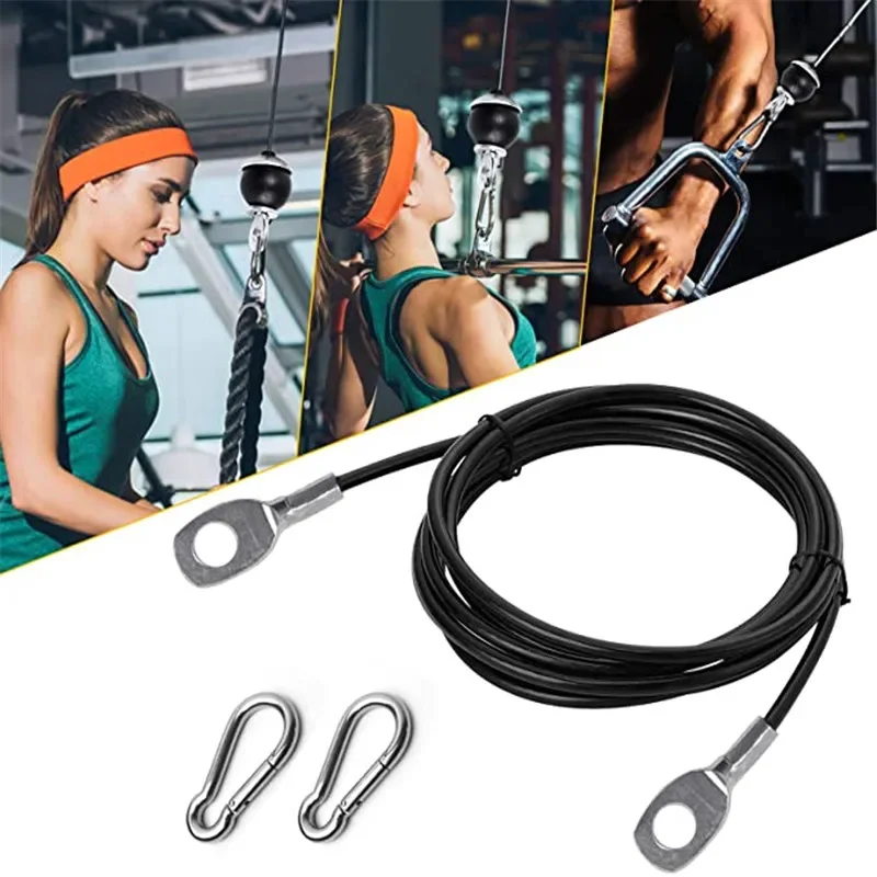 Lat Pulldown Cable - 2M-5M Fitnessapparatuur Accessoires Stalen touw Verstelbare