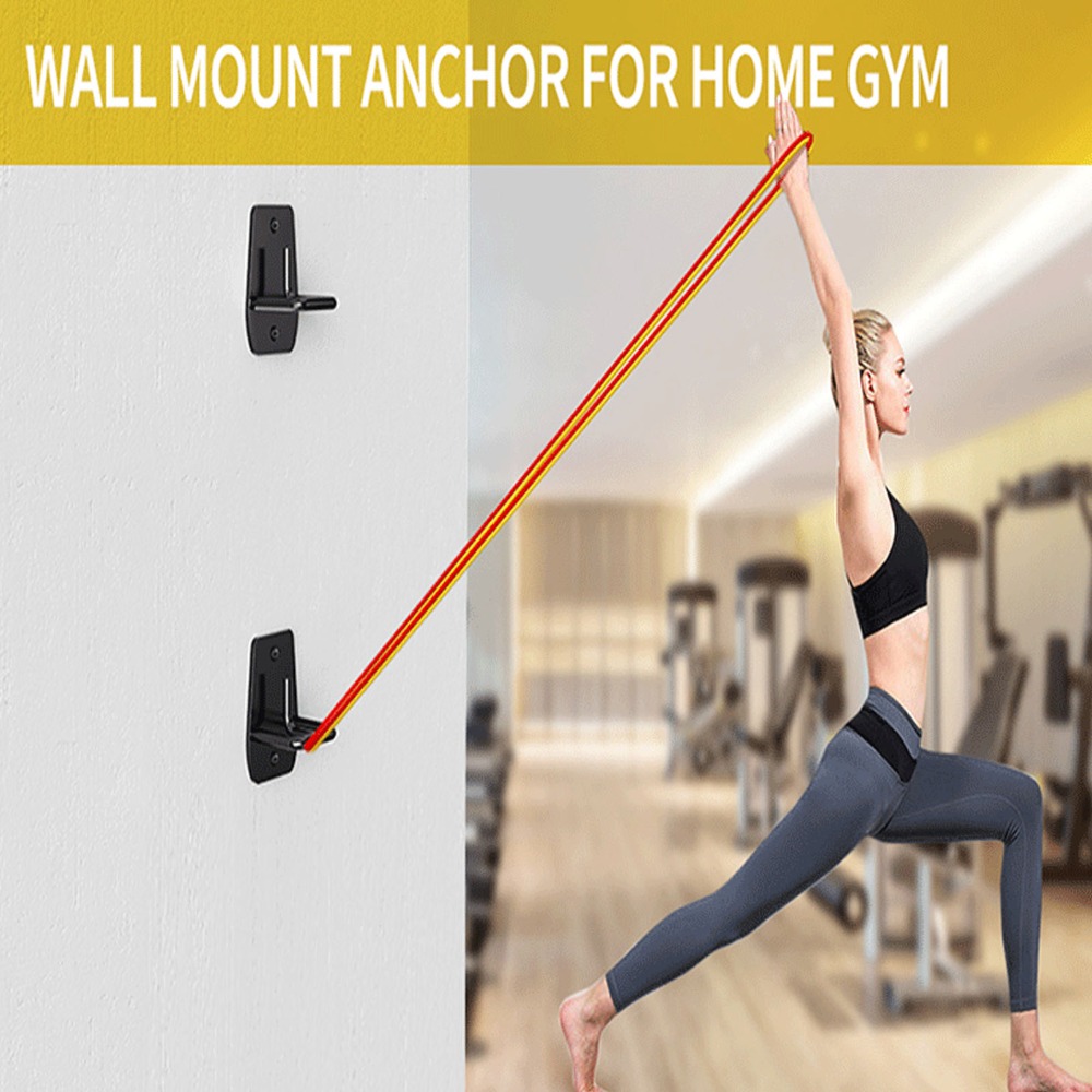Home Gym Yoga - 3 stuks zwarte oefenband wandanker van