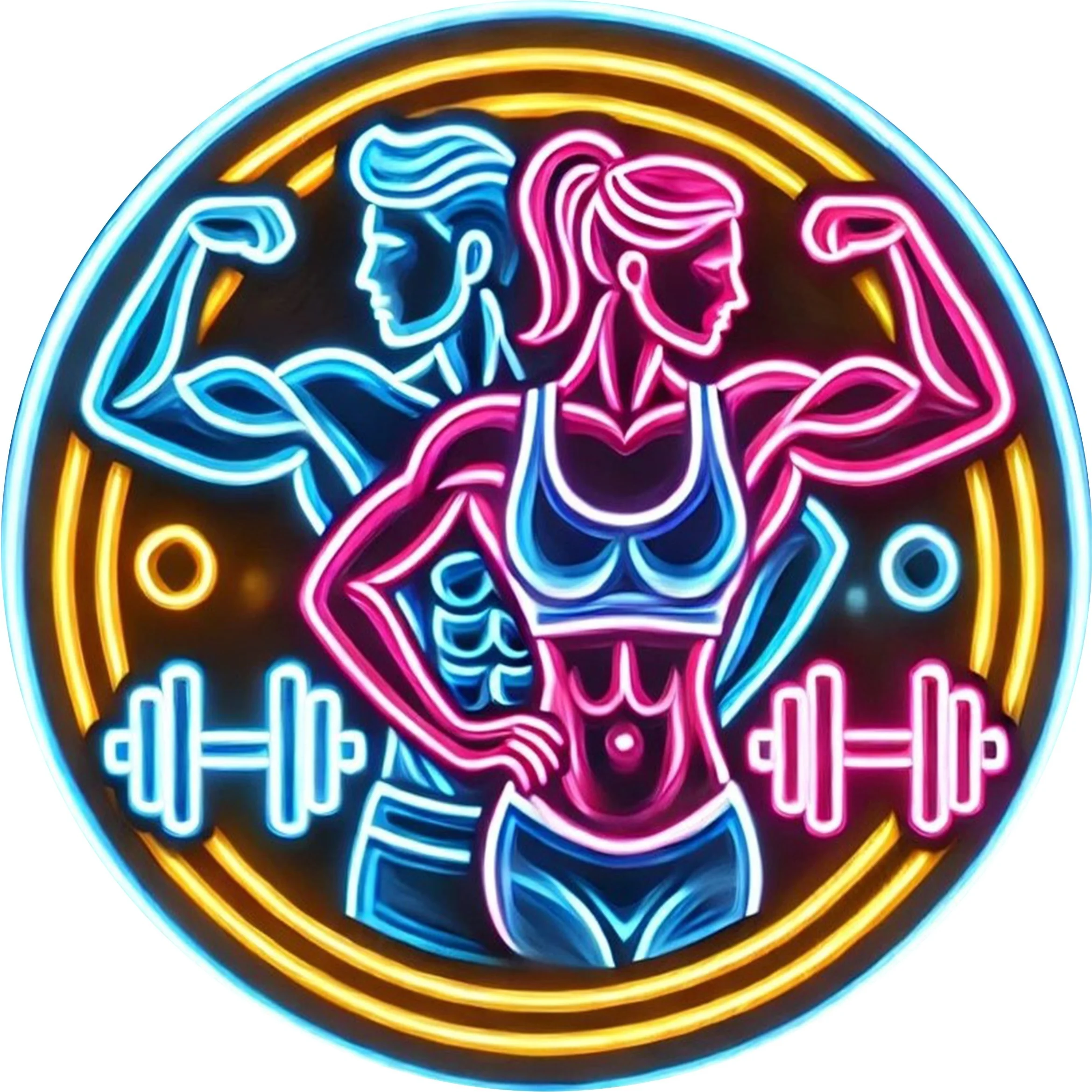 Home Gym Neon Sign - 2D metalen bord fitness gym neonbord
