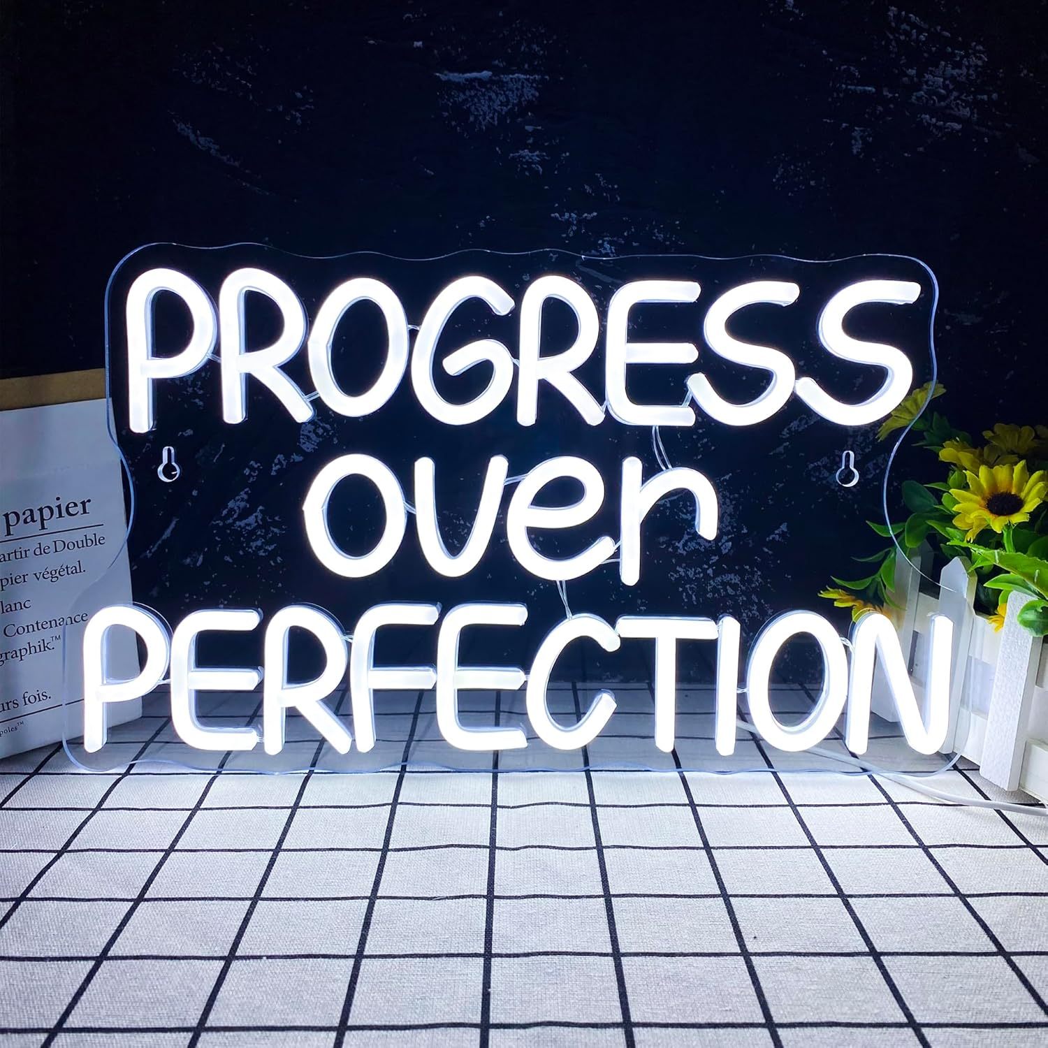 Progress Over Perfection LED N - Home Gym Neon Sign recensie en prijs