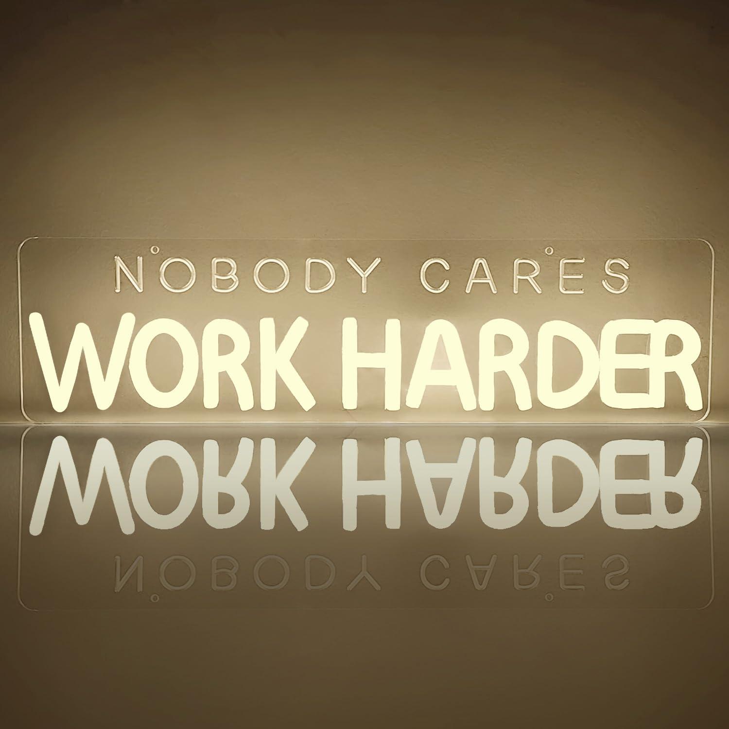 Niemand geeft om, werk harder  - Home Gym Neon Sign recensie en prijs