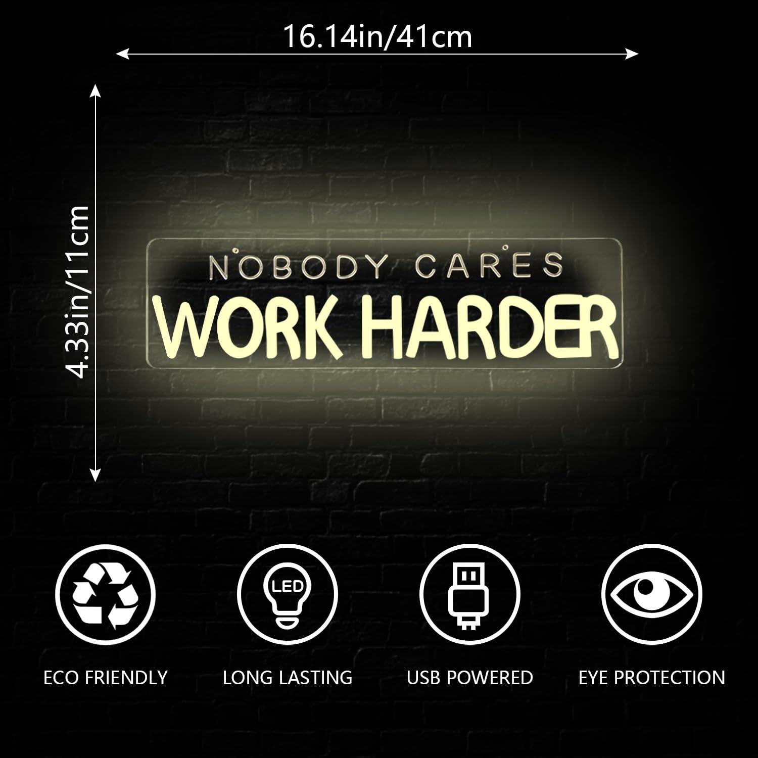 Niemand geeft om, werk harder  - Home Gym Neon Sign recensie en prijs
