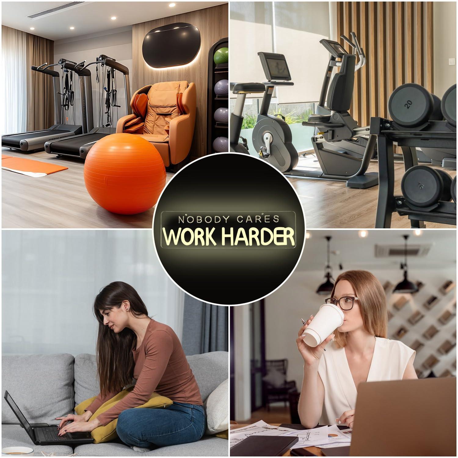Niemand geeft om, werk harder  - Home Gym Neon Sign recensie en prijs