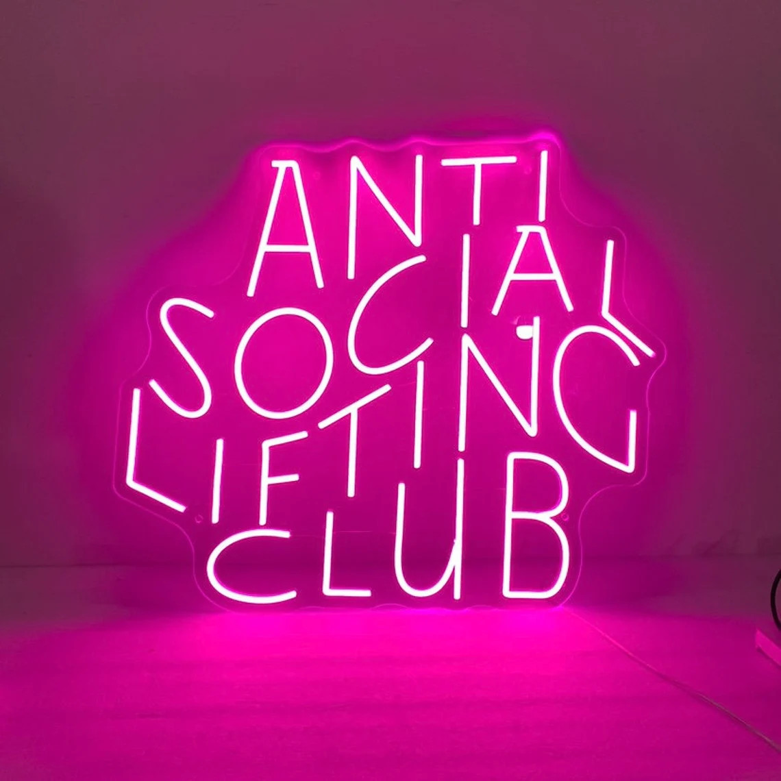 Anti Social Lifting Club Neon  - Home Gym Neon Sign recensie en prijs