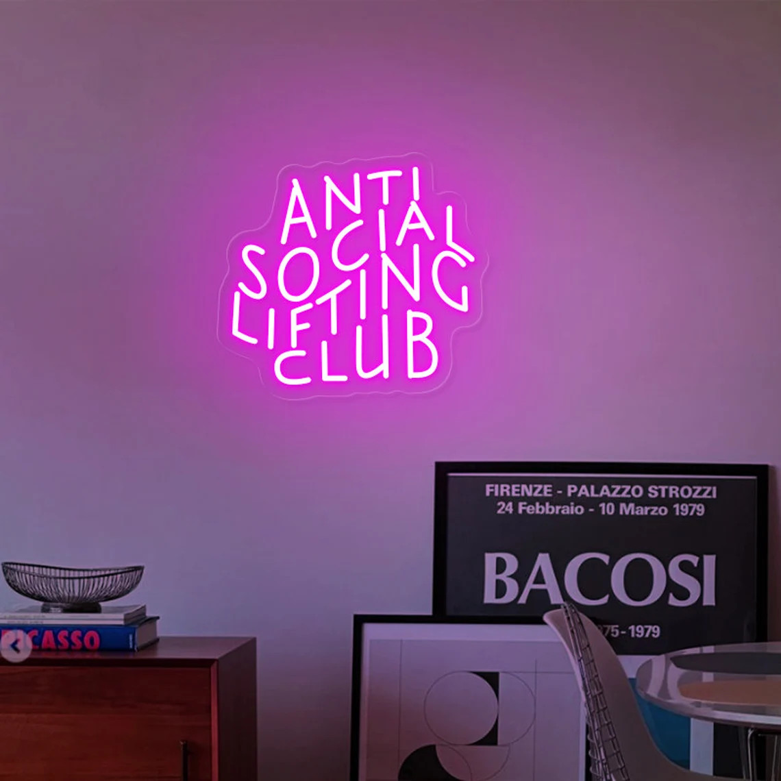 Anti Social Lifting Club Neon  - Home Gym Neon Sign recensie en prijs