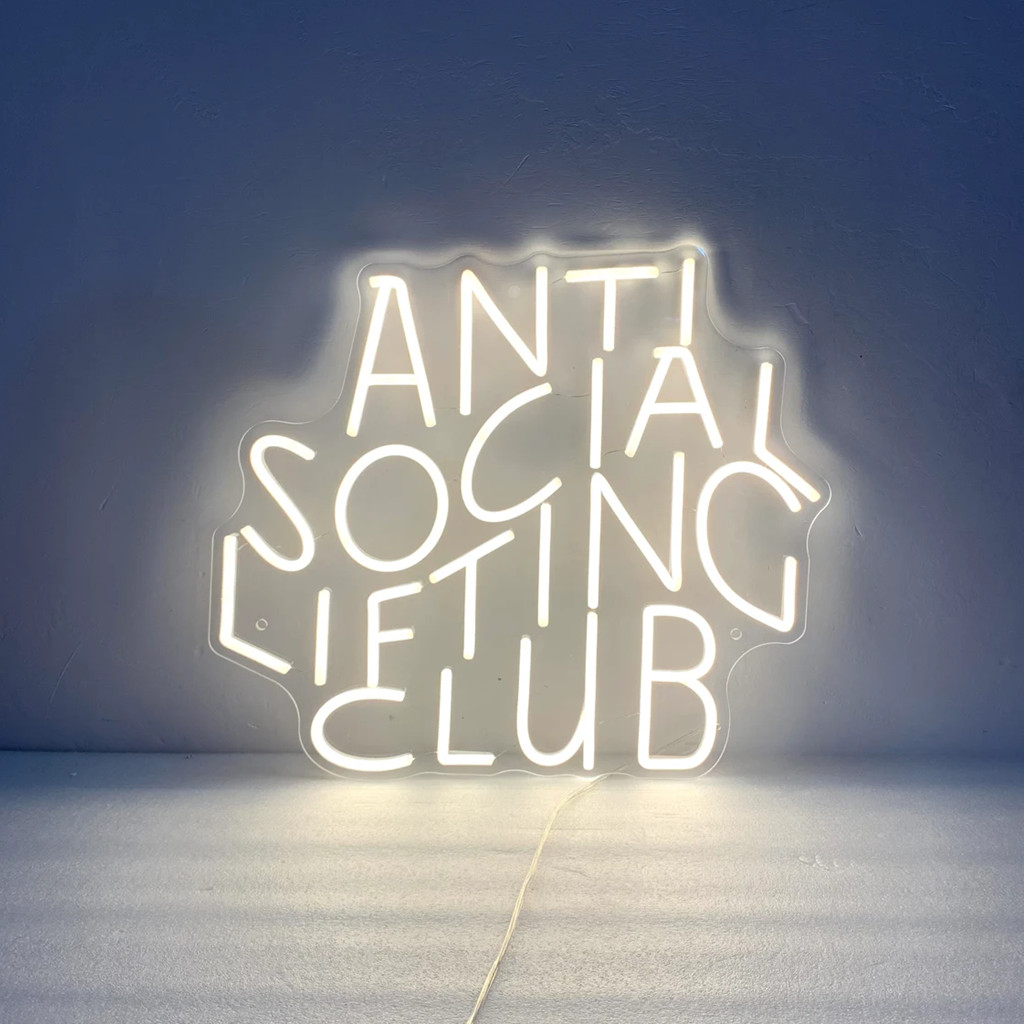 Anti Social Lifting Club Neon  - Home Gym Neon Sign recensie en prijs