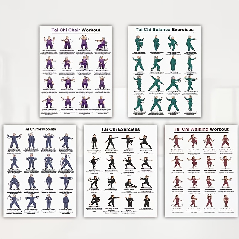 A4-formaat 5 stuks Tai Chi oef - Home Gym Routine recensie en prijs
