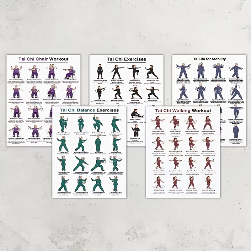 A4-formaat 5 stuks Tai Chi oef - Home Gym Routine recensie en prijs