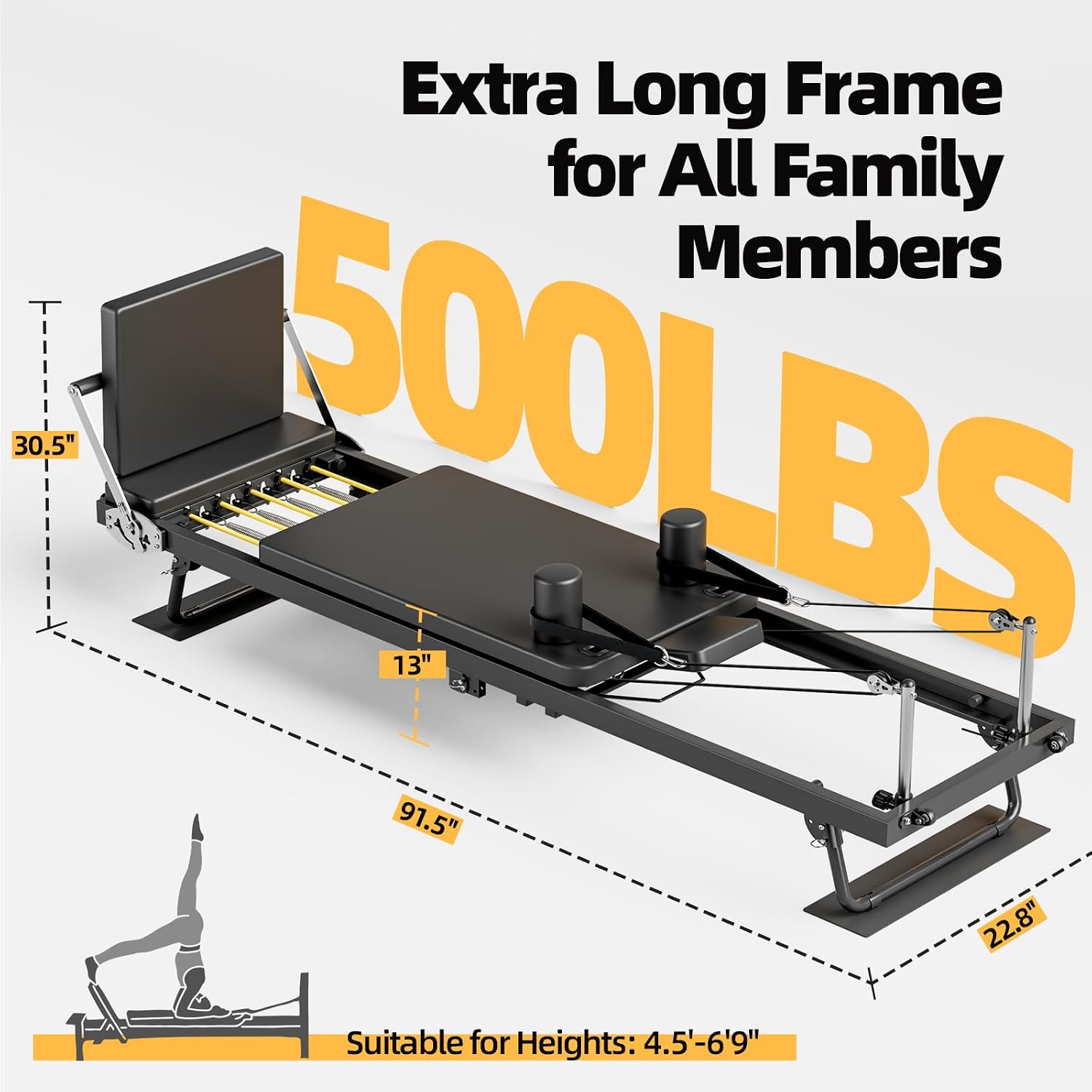 Opvouwbare Pilates Reformer Ma - Leg Home Gym Workout recensie en prijs