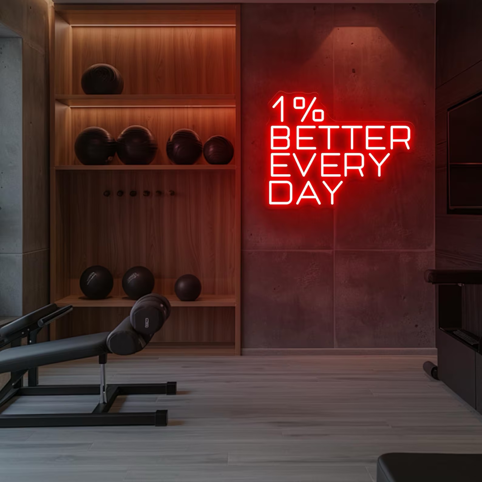 1% beter elke dag neonreclame, - Home Gym Neon Sign recensie en prijs