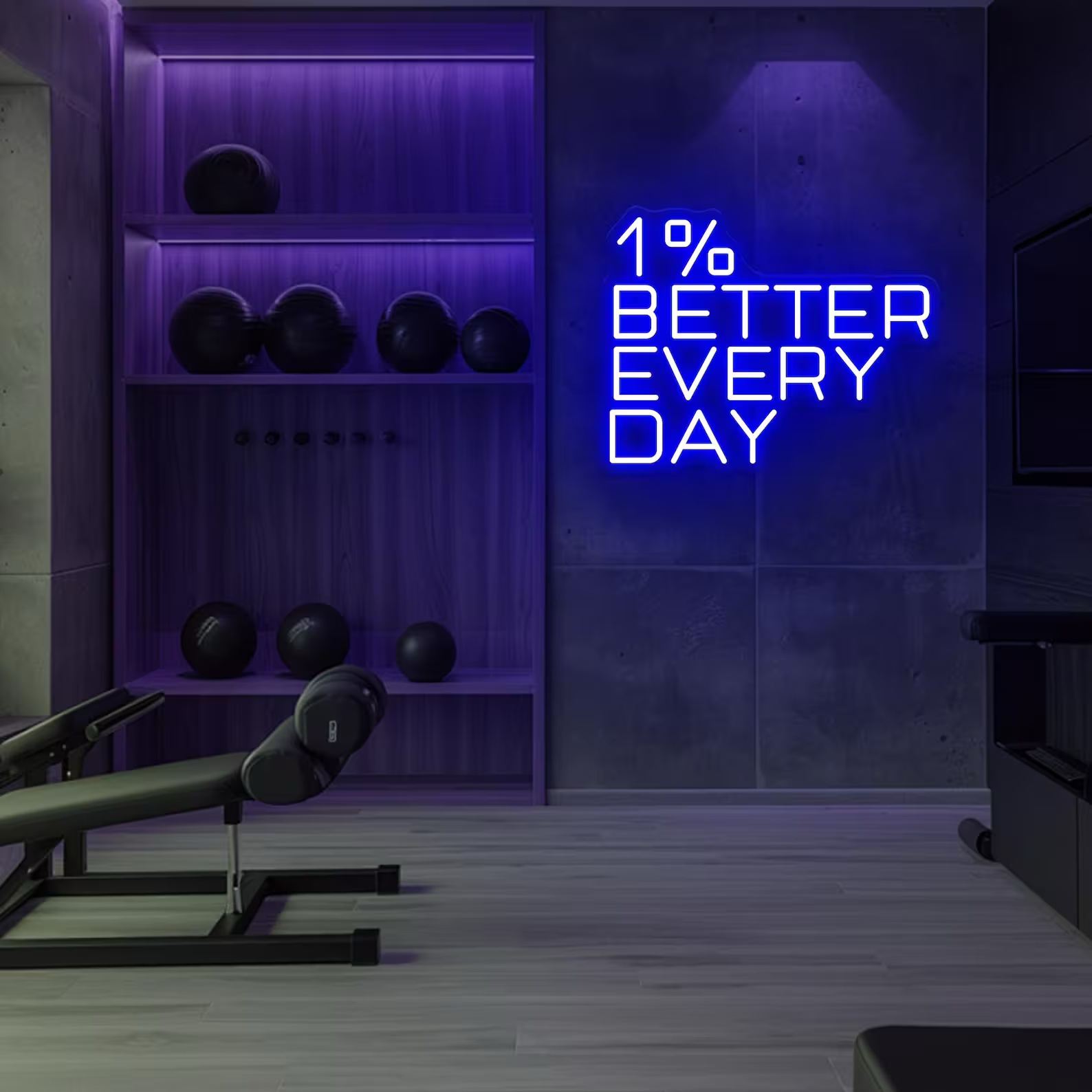 1% beter elke dag neonreclame, - Home Gym Neon Sign recensie en prijs