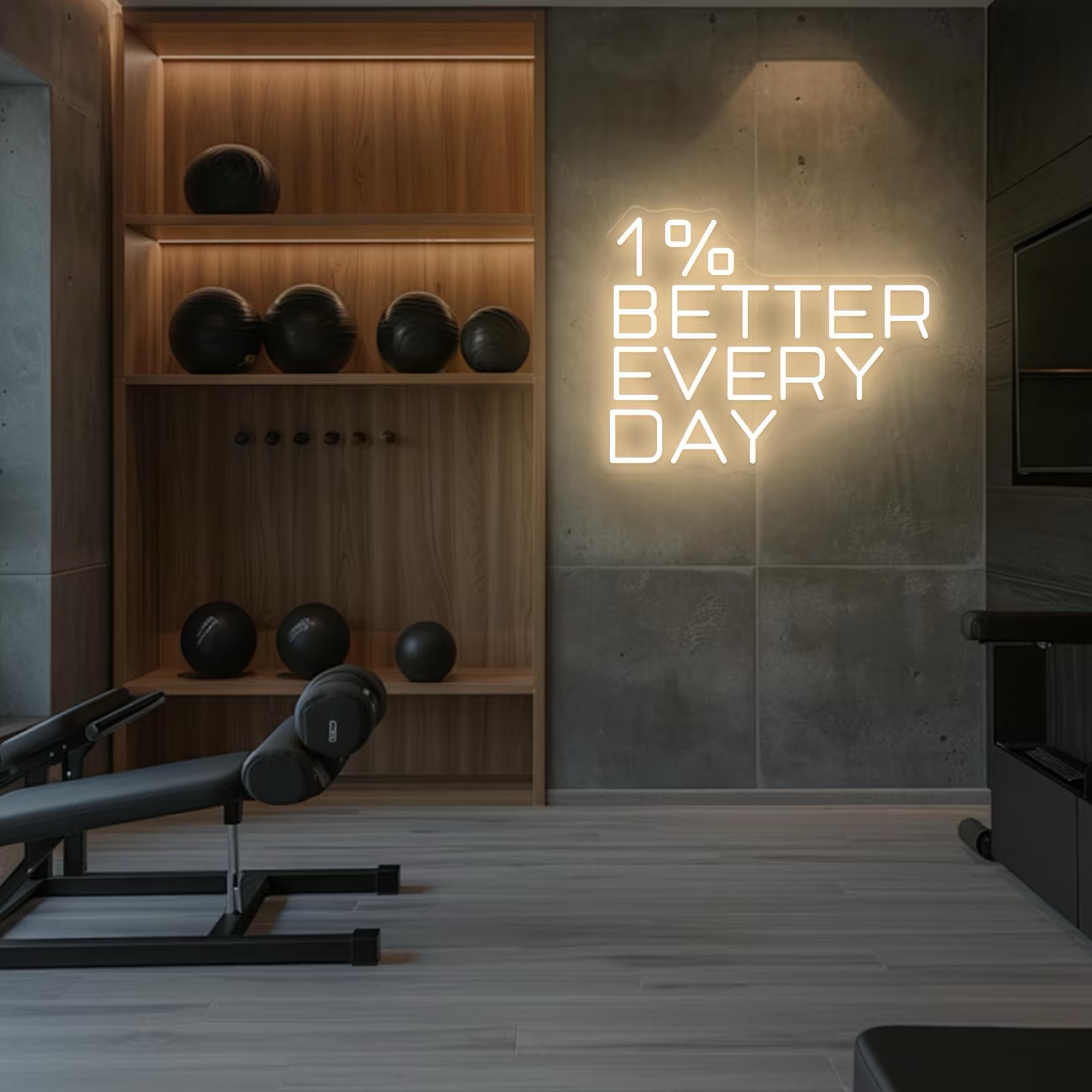 1% beter elke dag neonreclame, - Home Gym Neon Sign recensie en prijs